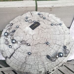 Silver blue necklace